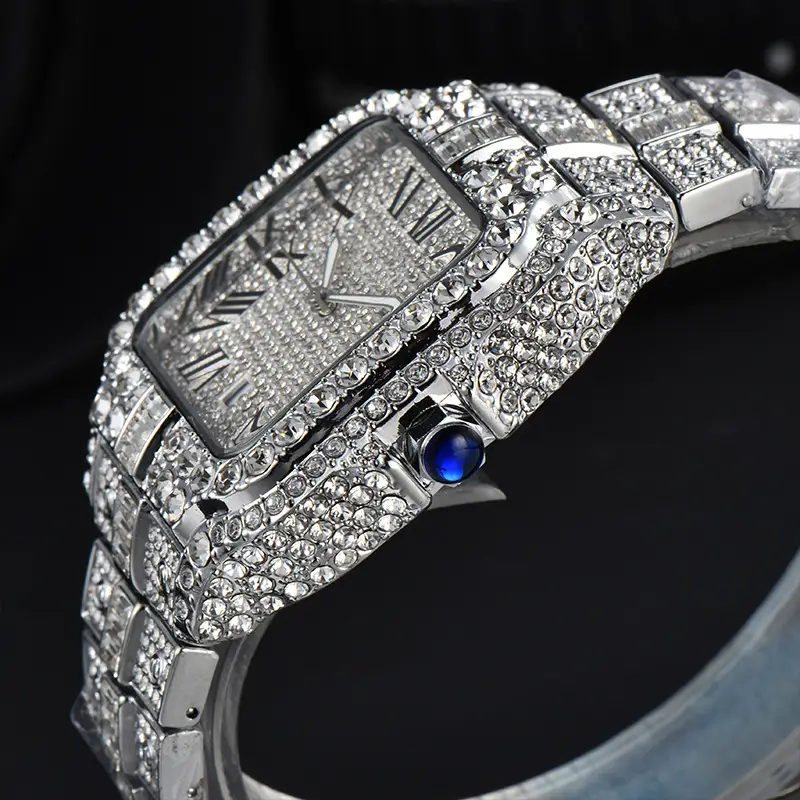 Kajia Men's and Women's Alloy Quartz Watch with Diamonds and Full Diamonds Women's Business Fashion Watch Slightly Waterproof Watch — feature 13