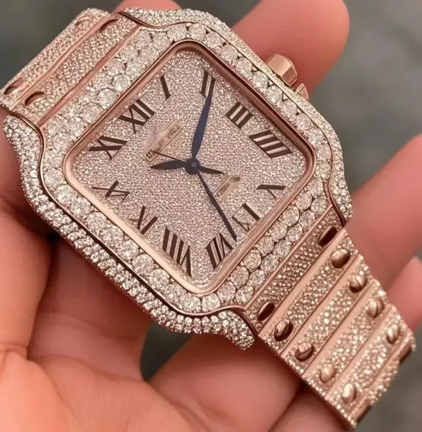 Kajia Men's and Women's Alloy Quartz Watch with Diamonds and Full Diamonds Women's Business Fashion Watch Slightly Waterproof Watch — feature 2