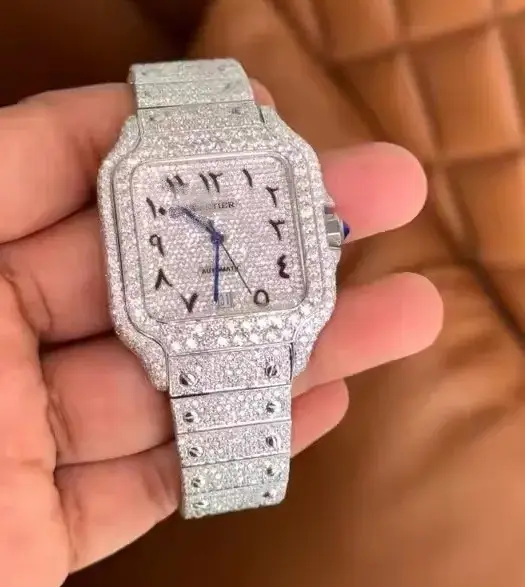 Kajia Men's and Women's Alloy Quartz Watch with Diamonds and Full Diamonds Women's Business Fashion Watch Slightly Waterproof Watch — feature 4