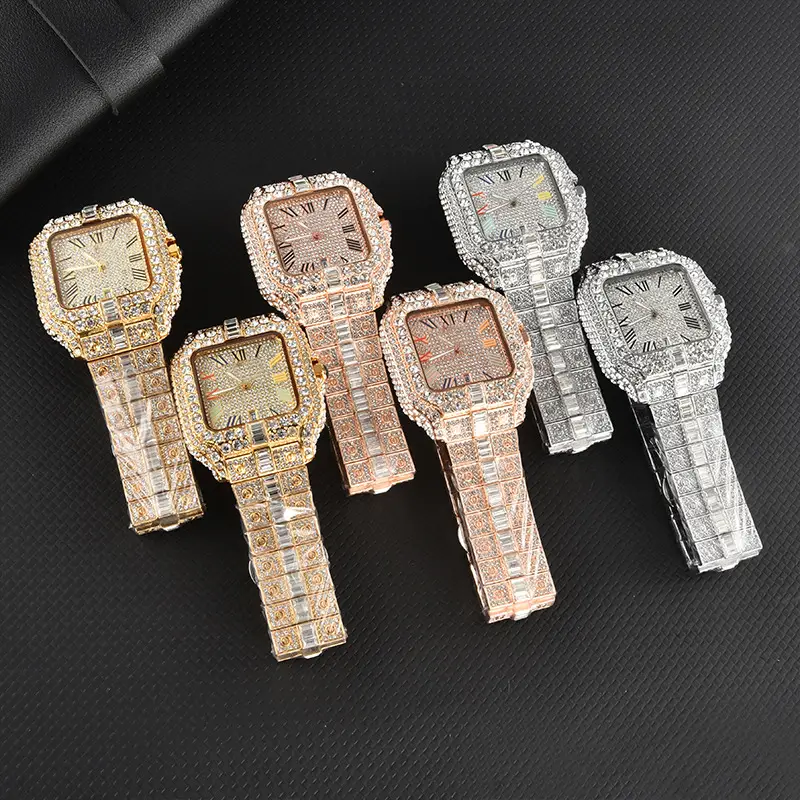 Kajia Men's and Women's Alloy Quartz Watch with Diamonds and Full Diamonds Women's Business Fashion Watch Slightly Waterproof Watch — feature 5