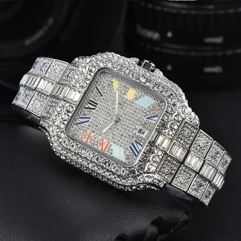 Kajia Men's and Women's Alloy Quartz Watch with Diamonds and Full Diamonds Women's Business Fashion Watch Slightly Waterproof Watch — feature 6