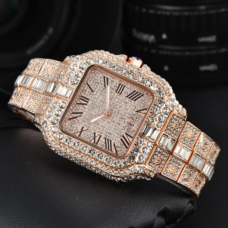 Kajia Men's and Women's Alloy Quartz Watch with Diamonds and Full Diamonds Women's Business Fashion Watch Slightly Waterproof Watch — feature 8