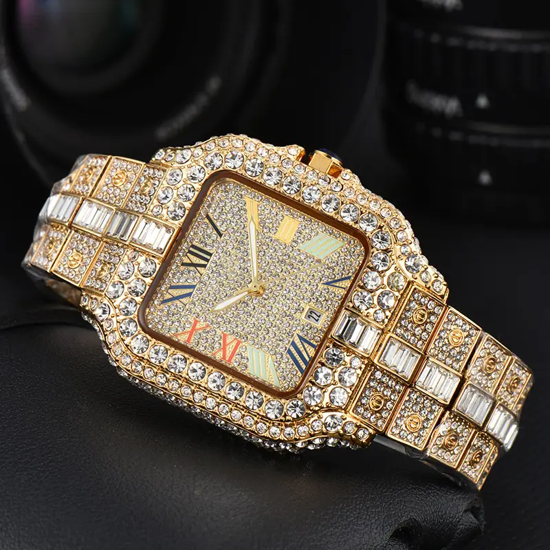 Kajia Men's and Women's Alloy Quartz Watch with Diamonds and Full Diamonds Women's Business Fashion Watch Slightly Waterproof Watch — feature 9