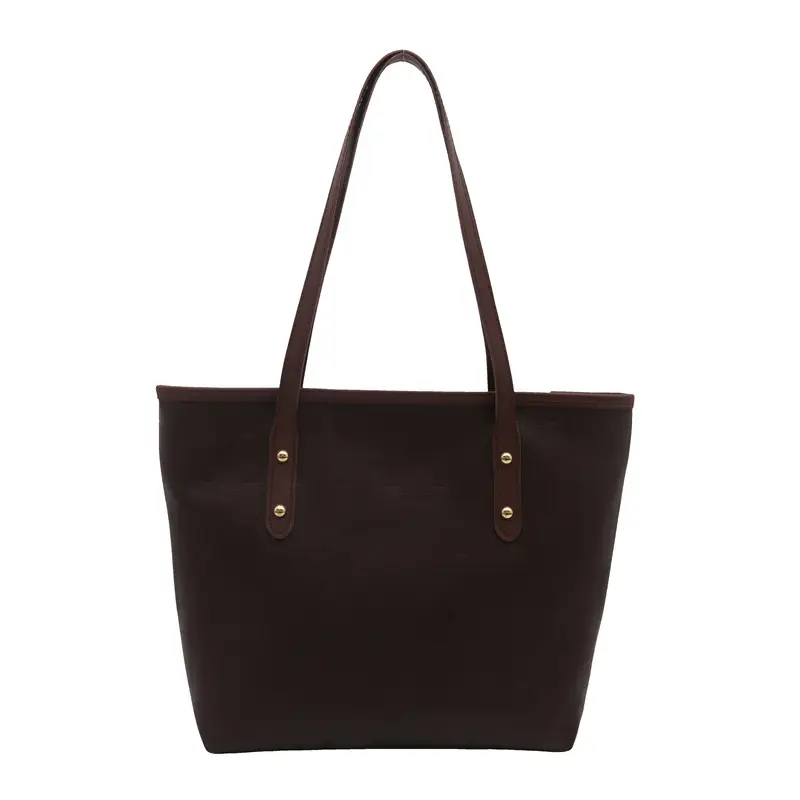 Vintage Brown Large Capacity Women's Tote Bag - Image 8