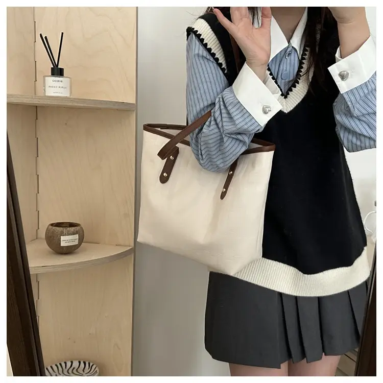 Vintage Brown Large Capacity Women's Tote Bag — feature 20