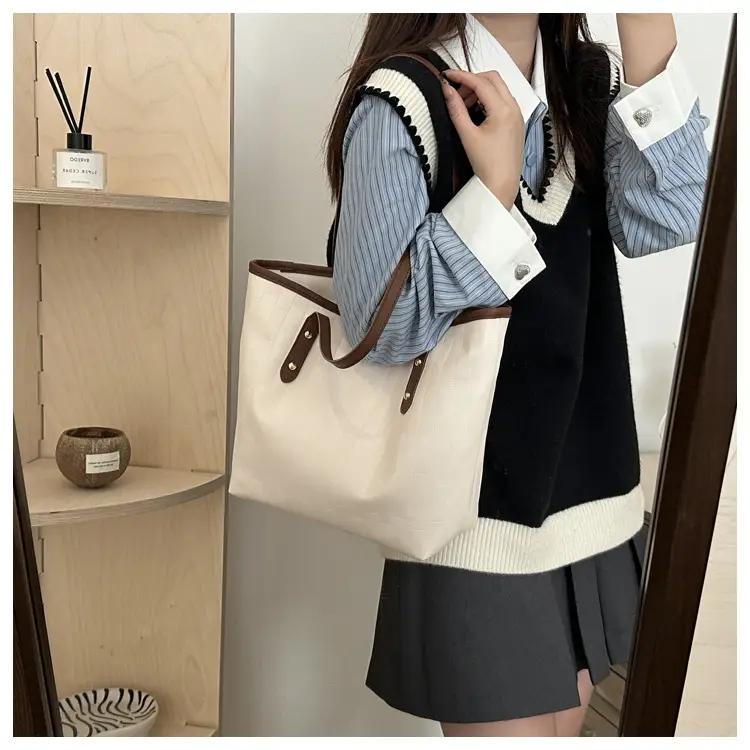 Vintage Brown Large Capacity Women's Tote Bag — feature 21