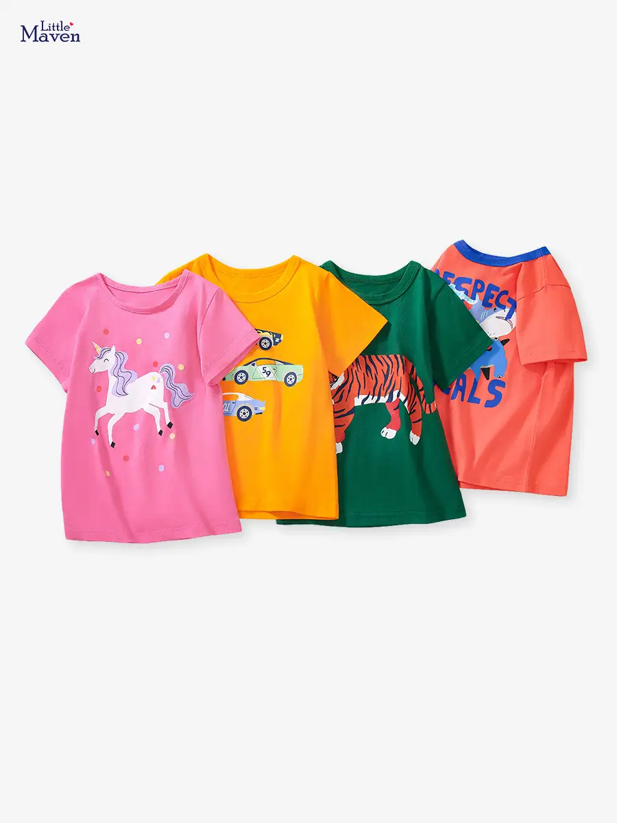 Pink Unicorn Cotton T-Shirt for Boys Girls - Image 2