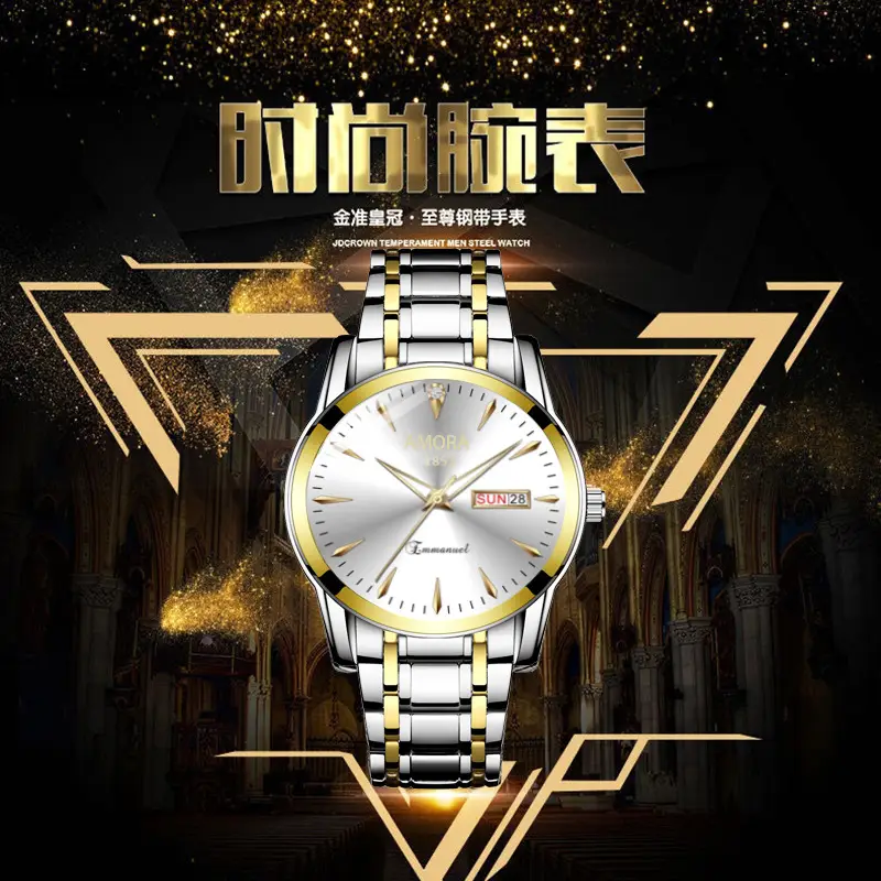 Business Men's Waterproof Quartz Watch with Luminous Calendar - Image 8