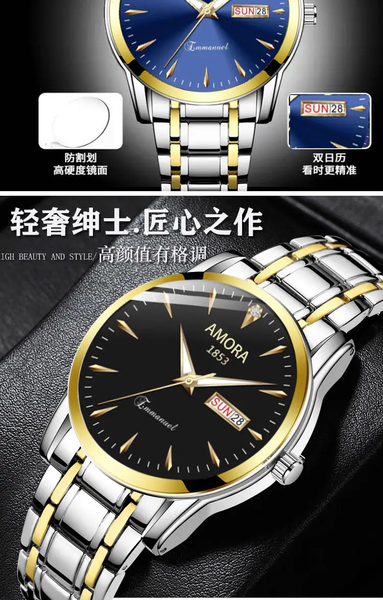 Business Men's Waterproof Quartz Watch with Luminous Calendar — feature 11