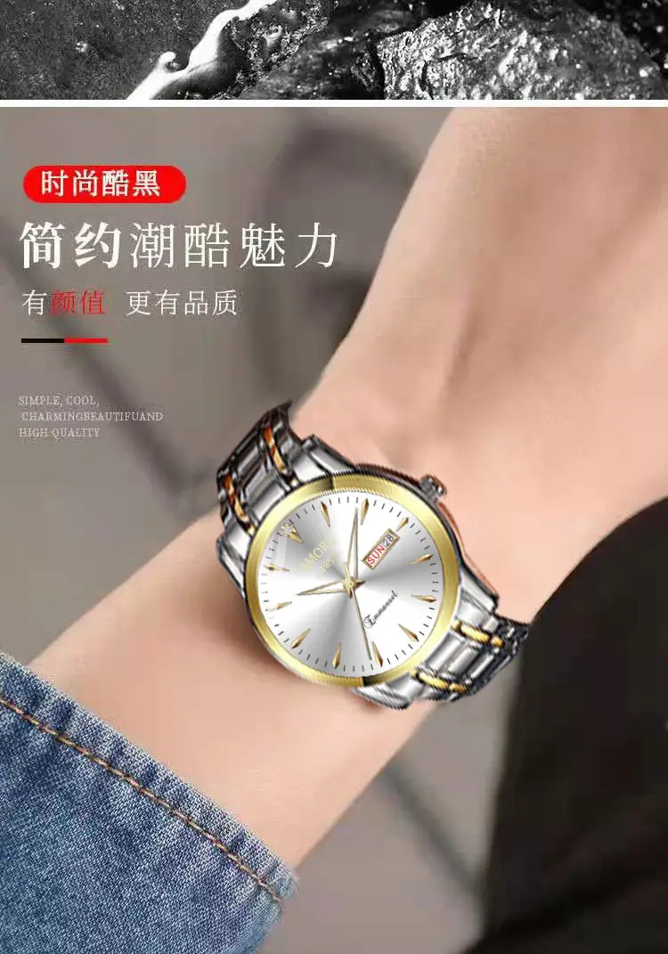 Business Men's Waterproof Quartz Watch with Luminous Calendar — feature 5