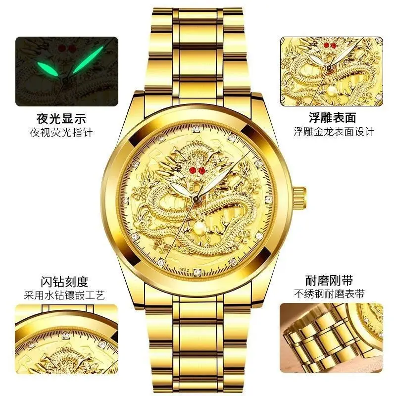 Business Men's Waterproof Quartz Watch with Luminous Calendar - Image 4