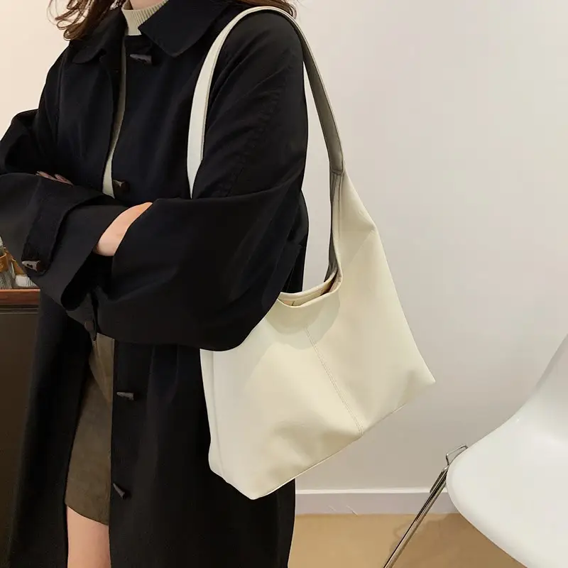 Large Capacity Soft Leather Tote Bag for Women - Image 8