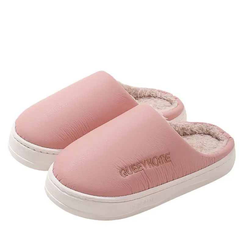 Couple Cotton Slippers Women's Winter New Simple Fashionable Non-slip Thick Bottom Warm Home-keeping Cotton Slippers Men's Winter - Image 9