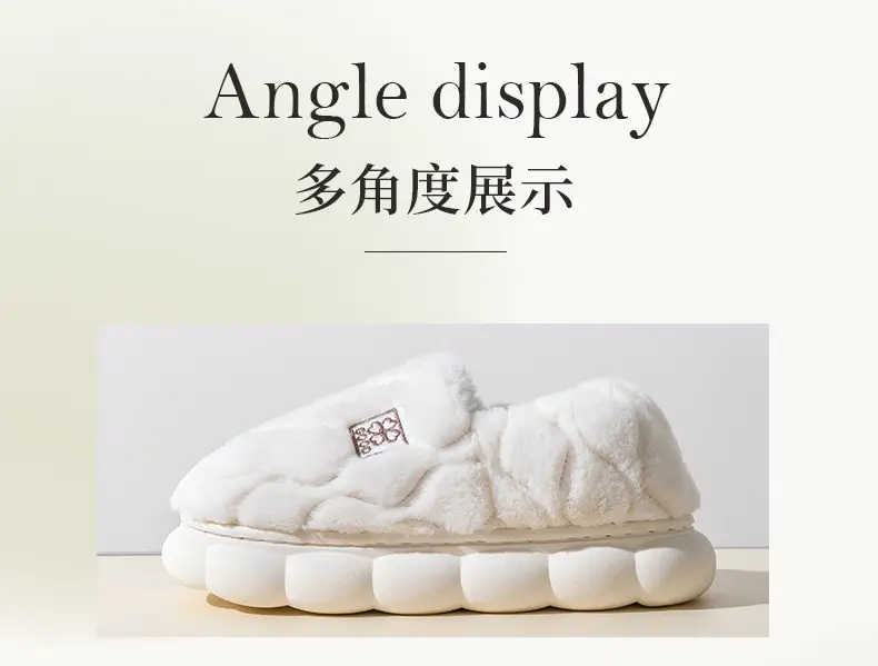 Women Winter Cotton Slippers White Warm Non-slip — feature 14