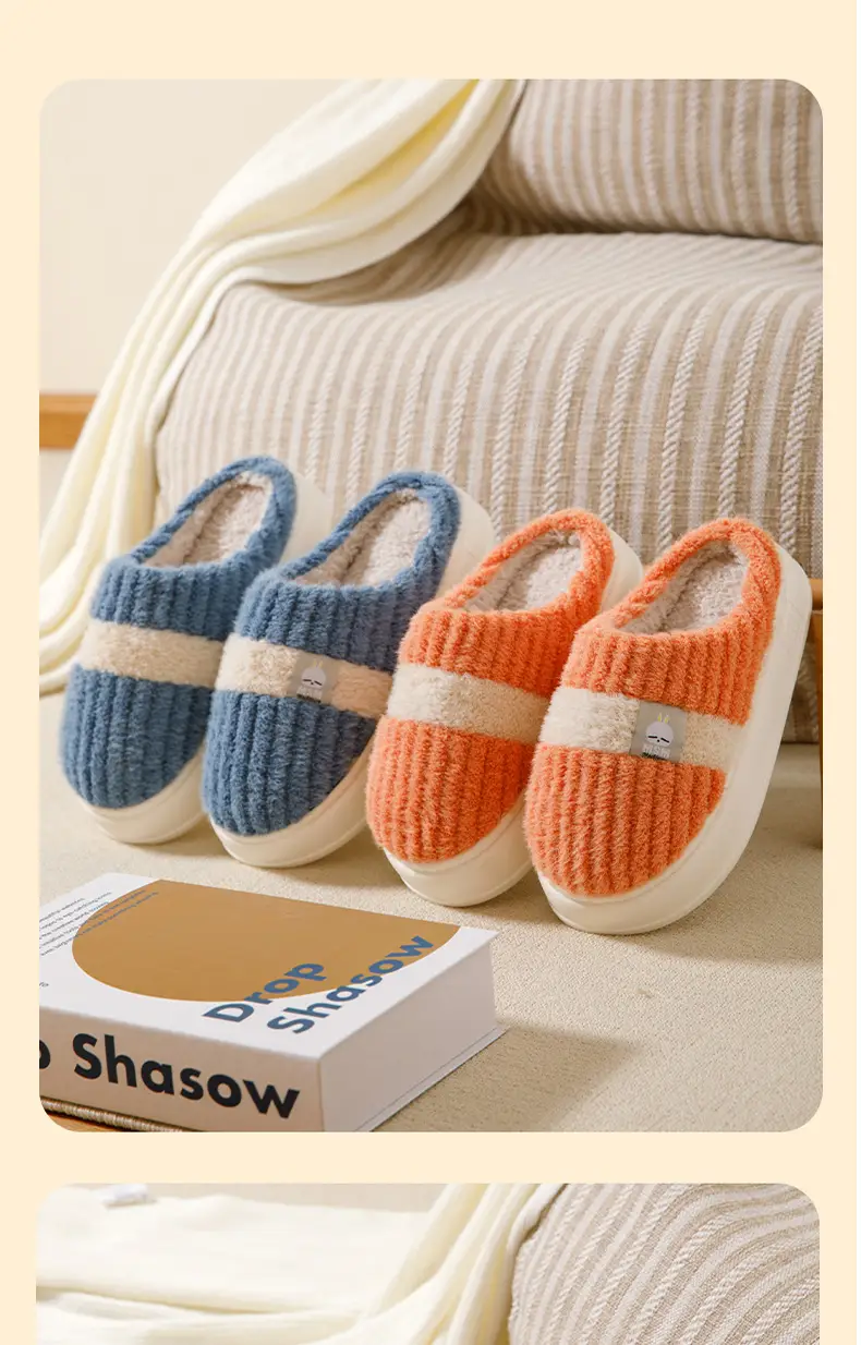 Bug Rabbit Platform Cotton Slippers Women's Winter Home Plush Warm Home Indoor Couple's Winter Men's Slippers — feature 8