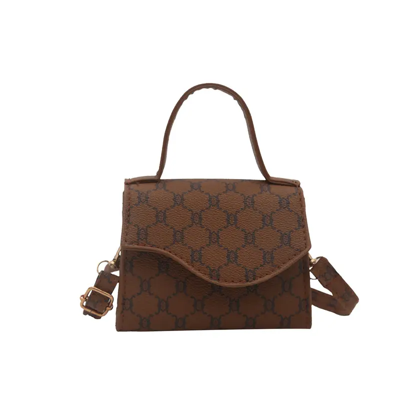 Women's Retro Crossbody Bag Brown GG Pattern 2024 - Image 9