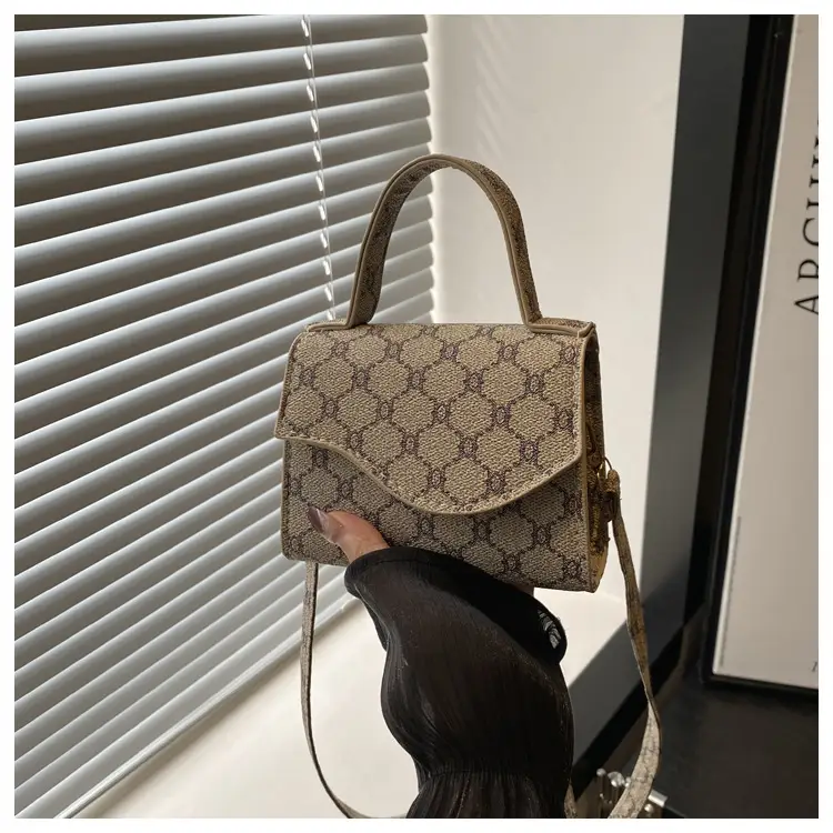Women's Retro Crossbody Bag Brown GG Pattern 2024 — feature 13