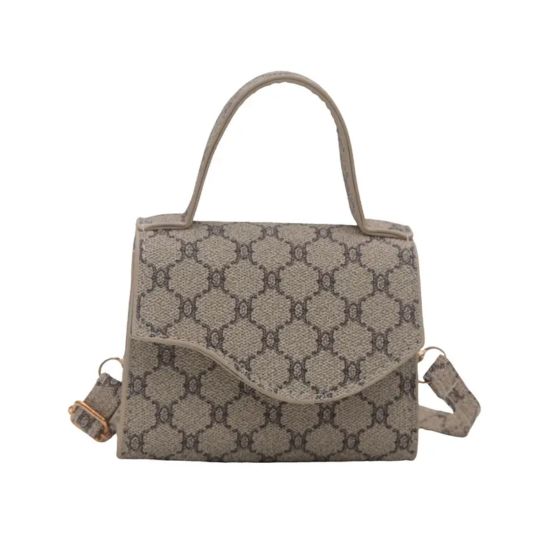 Women's Retro Crossbody Bag Brown GG Pattern 2024 - Image 2