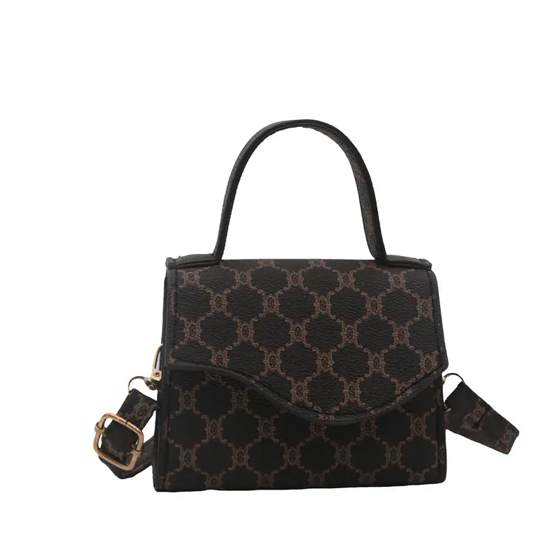 Women's Retro Crossbody Bag Brown GG Pattern 2024 - Image 4