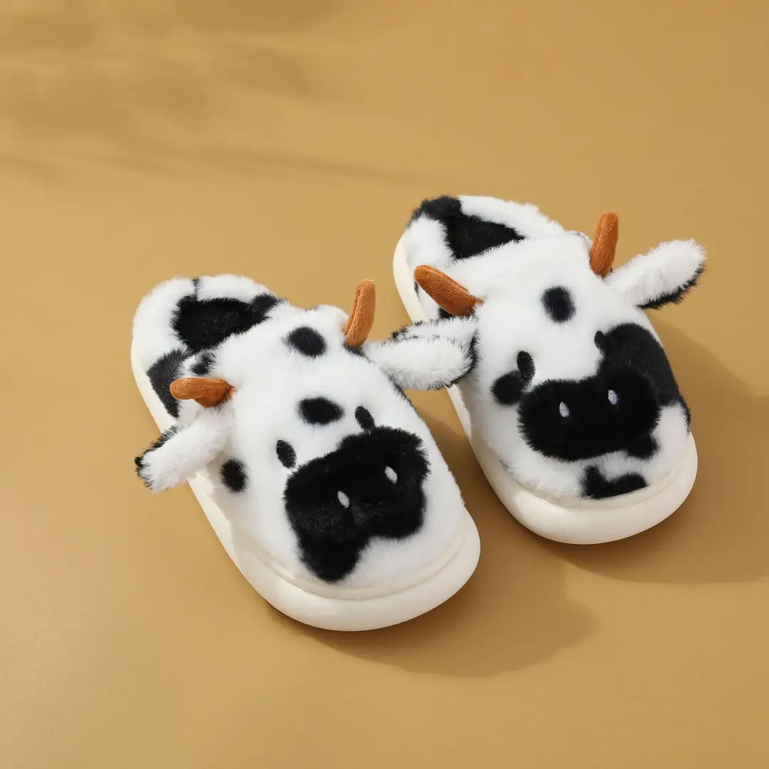 Cross-Border Hot-Selling Cixi Men's and Women's Couple's Outdoor and Home Plush Slippers, Cotton Slippers for Autumn and Winter, Support Small Order Customization