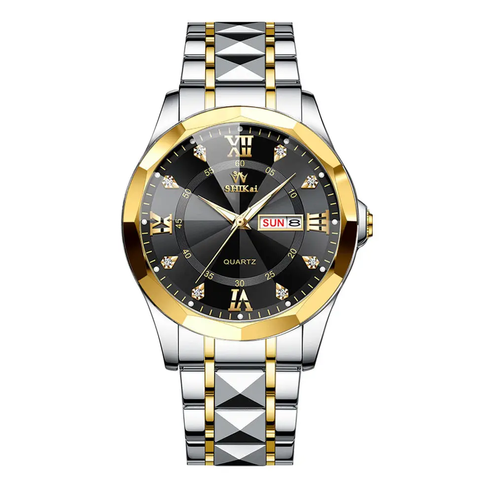 Men's Luminous Blue Quartz Watch with Steel Band - Image 5