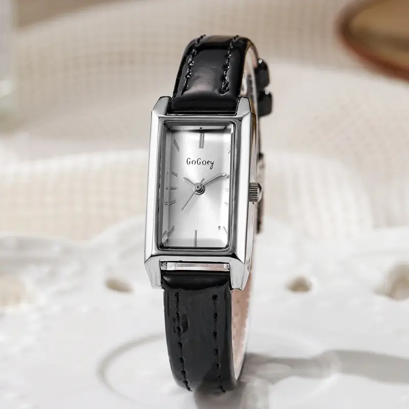 Cross-border Wholesale Explosions Golden Rectangular Women's Watch Women's Korean Style Student High-value Women's Belt Watch