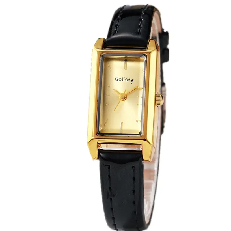 Cross-border Wholesale Explosions Golden Rectangular Women's Watch Women's Korean Style Student High-value Women's Belt Watch