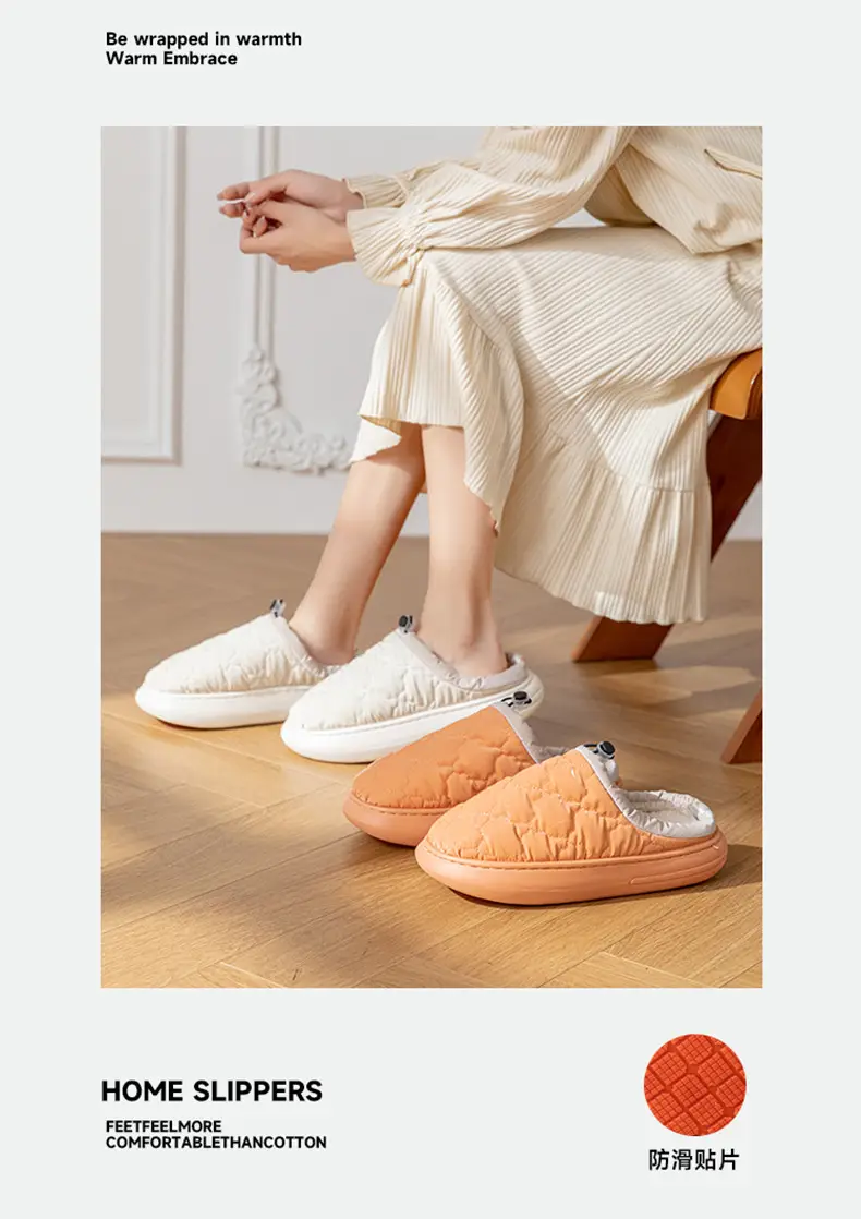 Women Cotton Warm Slippers Waterproof Indoor — feature 4