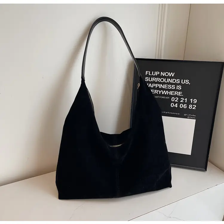 Women's Suede Shoulder Bag Brown Large Capacity — feature 21