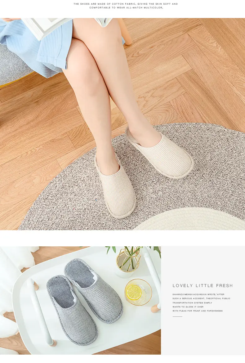 Cotton Slippers for Men, Autumn and Winter, Large Size, Indoor, Couple Use, Home Floor, Non-Slip, Bedroom, Simple, Women's Wooden Floor — feature 15