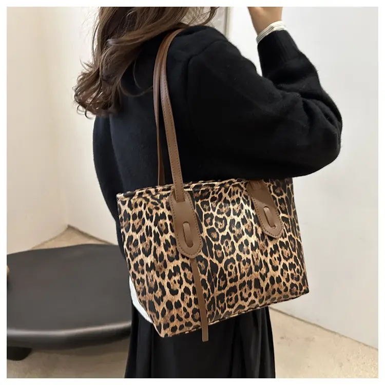 Leopard Print Large Capacity Women's Shoulder Bag — feature 14
