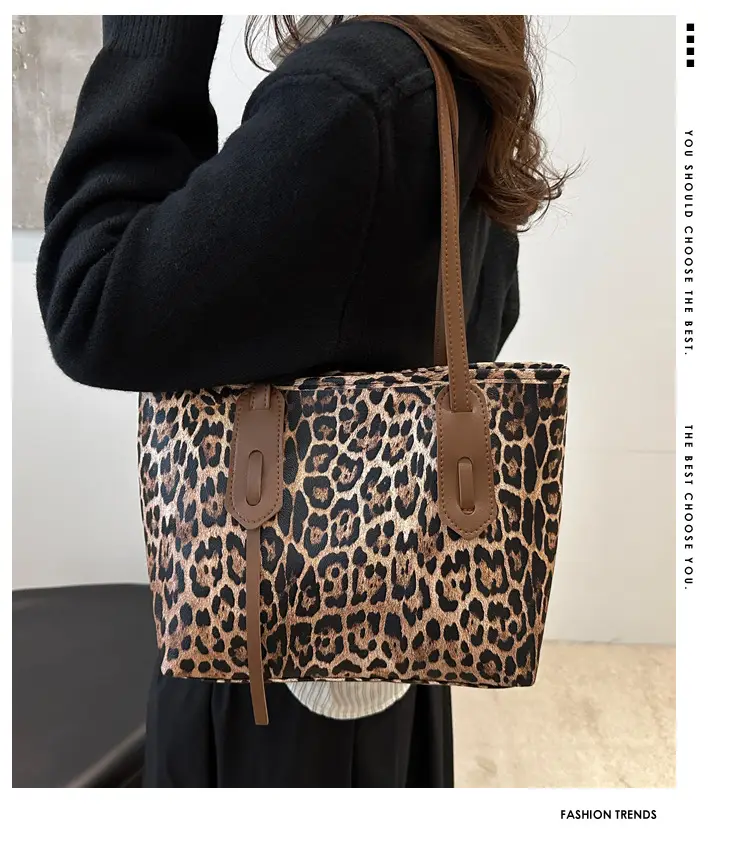 Leopard Print Large Capacity Women's Shoulder Bag — feature 2