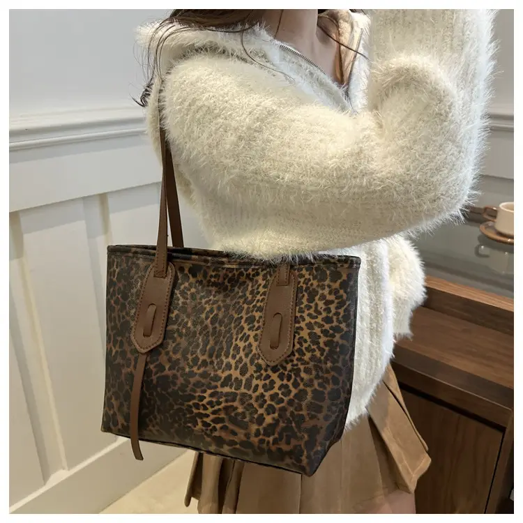 Leopard Print Large Capacity Women's Shoulder Bag — feature 22