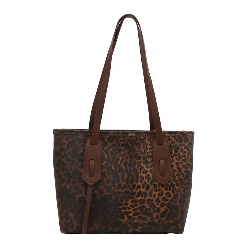 Leopard Print Large Capacity Women's Shoulder Bag - Image 3
