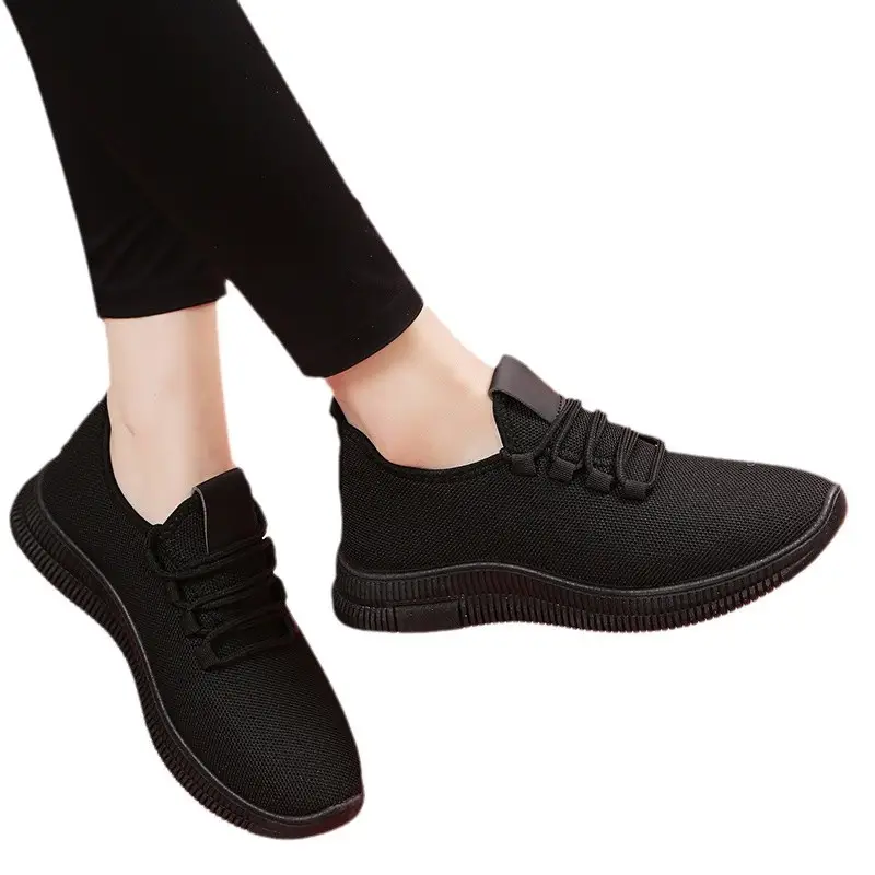 2026 Autumn New Versatile Casual Women's Shoes Running Sneakers All Black Work Shoes for Moms Soft Sole Dance Shoes - Image 5