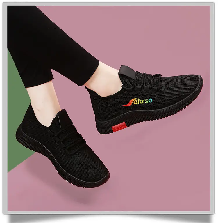 2026 Autumn New Versatile Casual Women's Shoes Running Sneakers All Black Work Shoes for Moms Soft Sole Dance Shoes — feature 10
