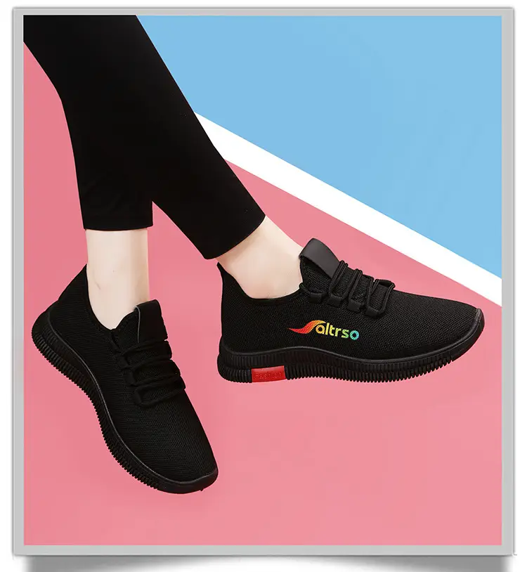 2026 Autumn New Versatile Casual Women's Shoes Running Sneakers All Black Work Shoes for Moms Soft Sole Dance Shoes — feature 8