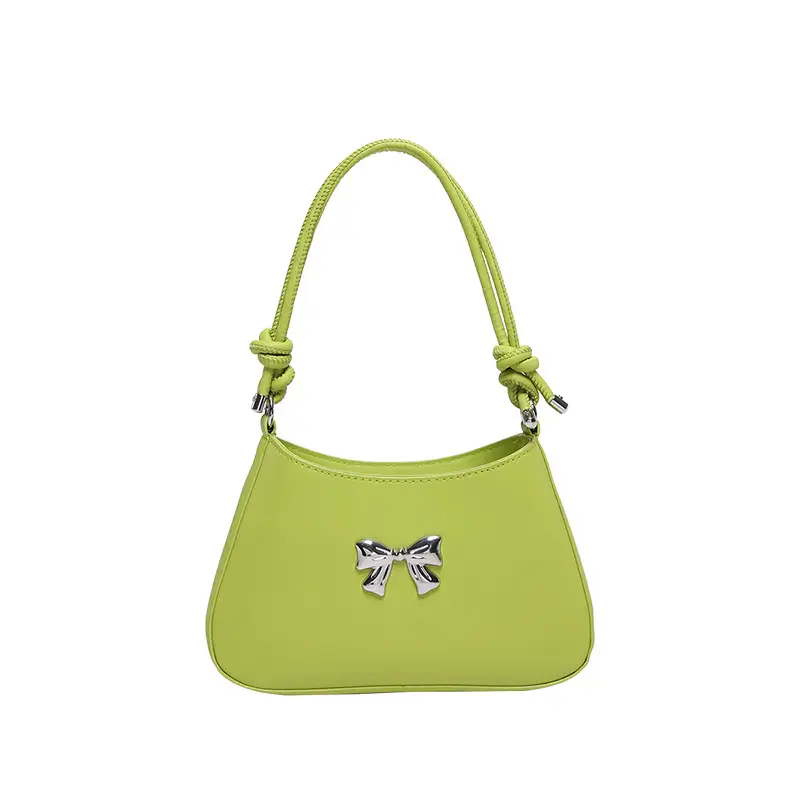Korean-style Bow Underarm Bag Brown 2024 - Image 6