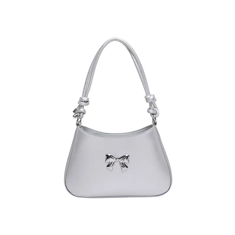 Korean-style Bow Underarm Bag Brown 2024 - Image 8