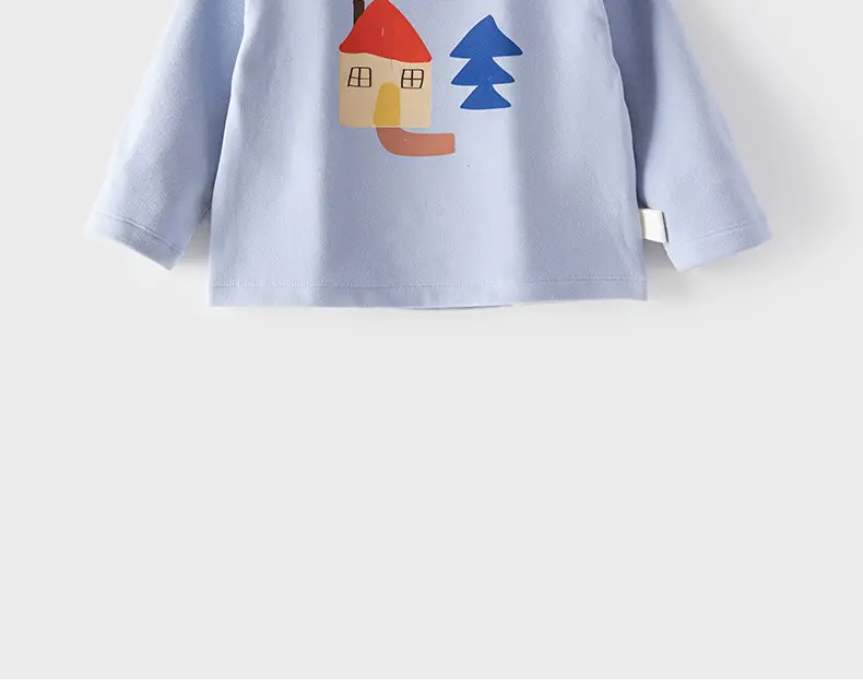Baby Long Sleeve T-Shirt Cream with Cartoon Print — feature 6