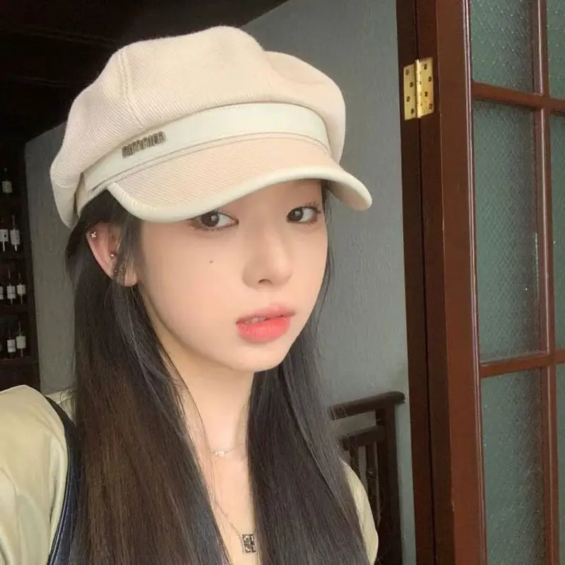 Women Wool Beret Black Octagonal Winter Cap — feature 29