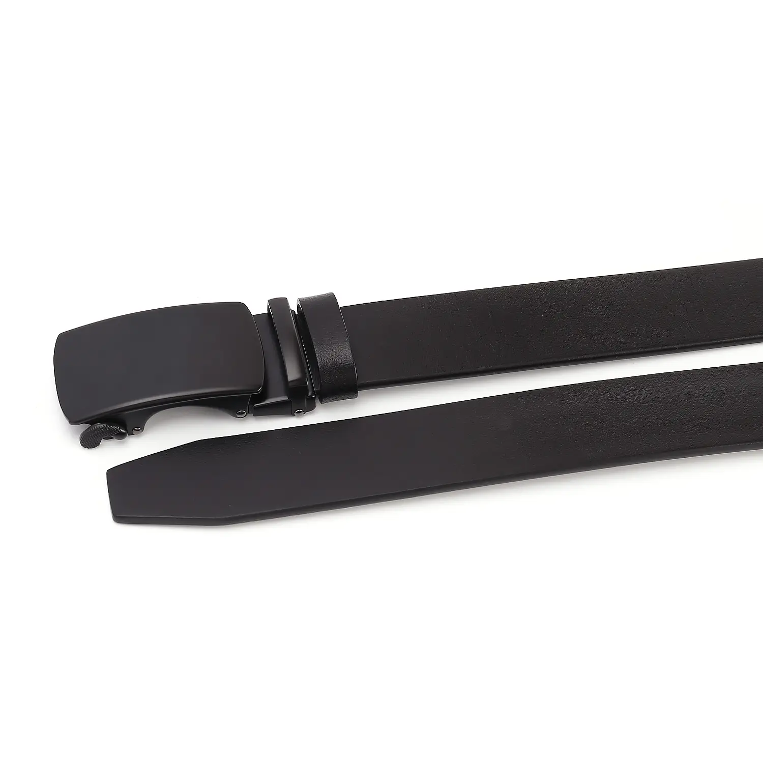 Men's Black Cowhide Belt with Automatic Buckle & Card Slot — feature 10