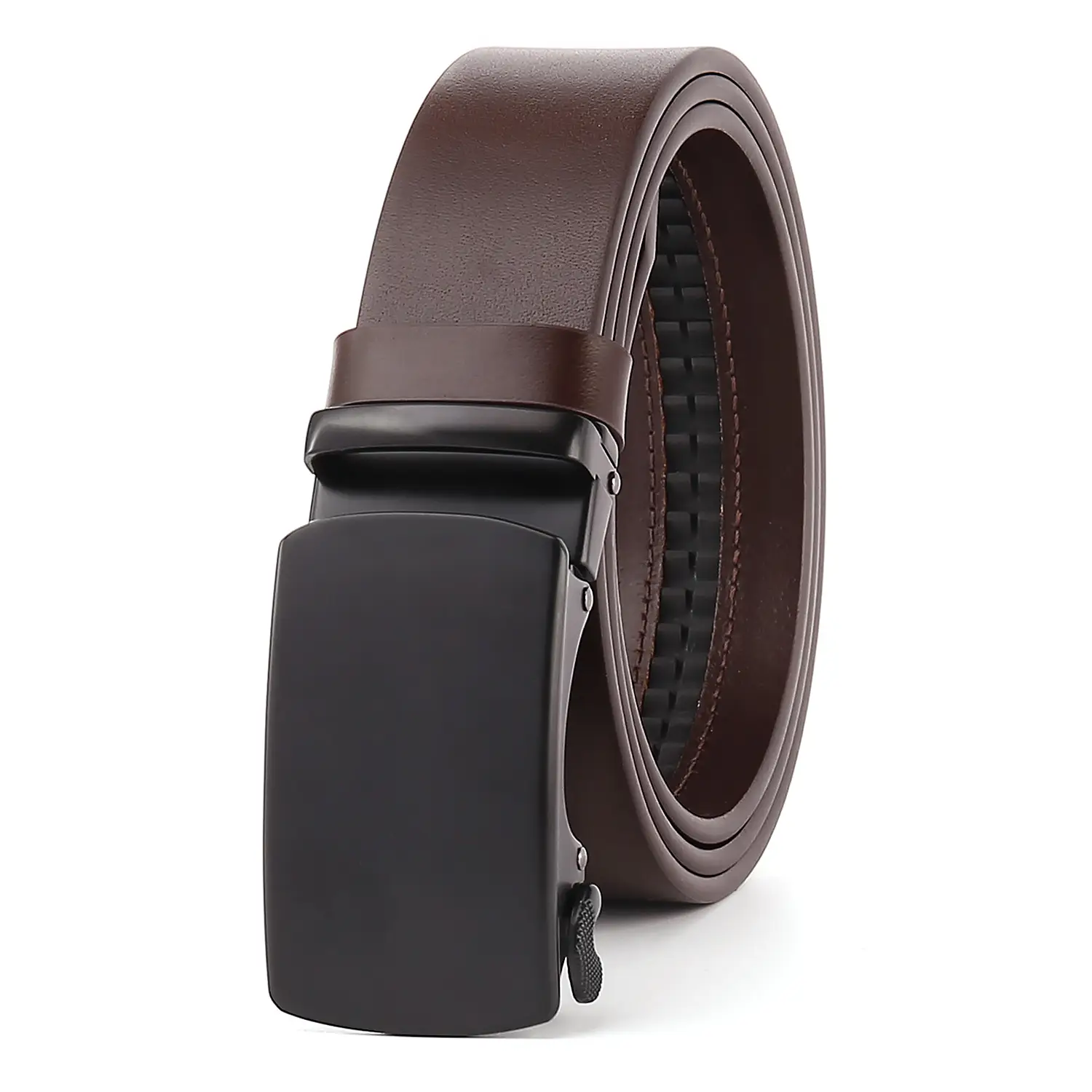 Men's Black Cowhide Belt with Automatic Buckle & Card Slot — feature 3