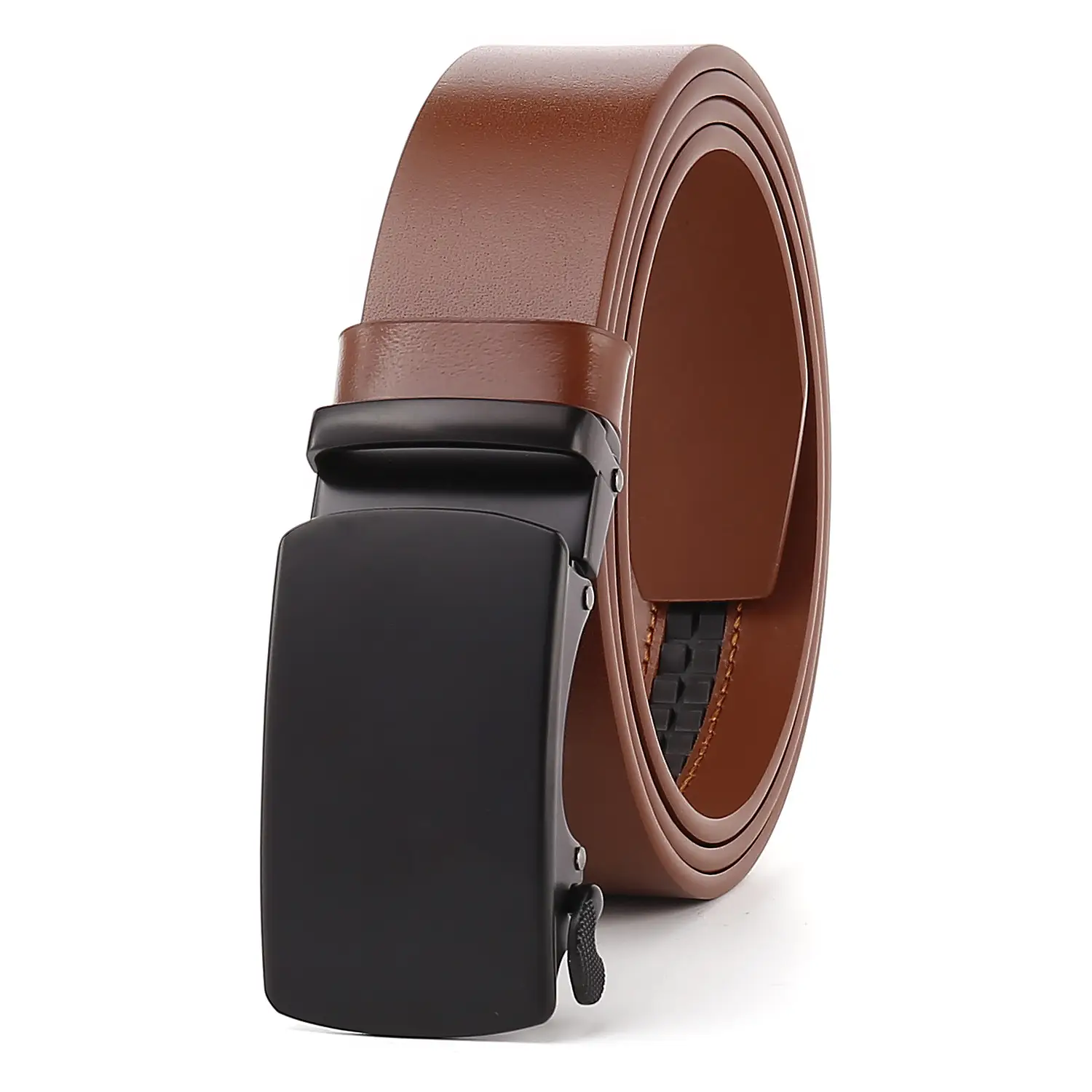 Men's Black Cowhide Belt with Automatic Buckle & Card Slot — feature 4