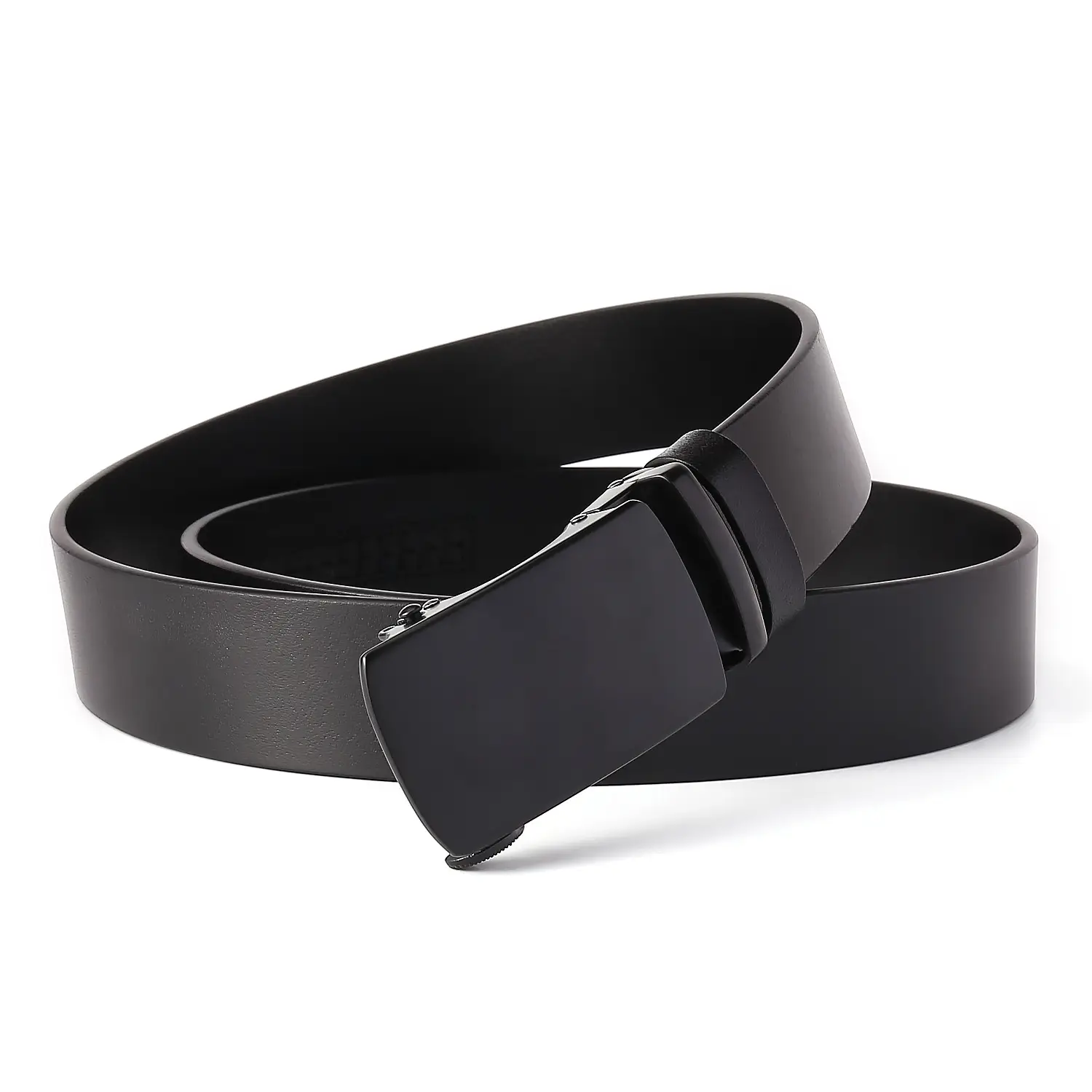 Men's Black Cowhide Belt with Automatic Buckle & Card Slot — feature 5