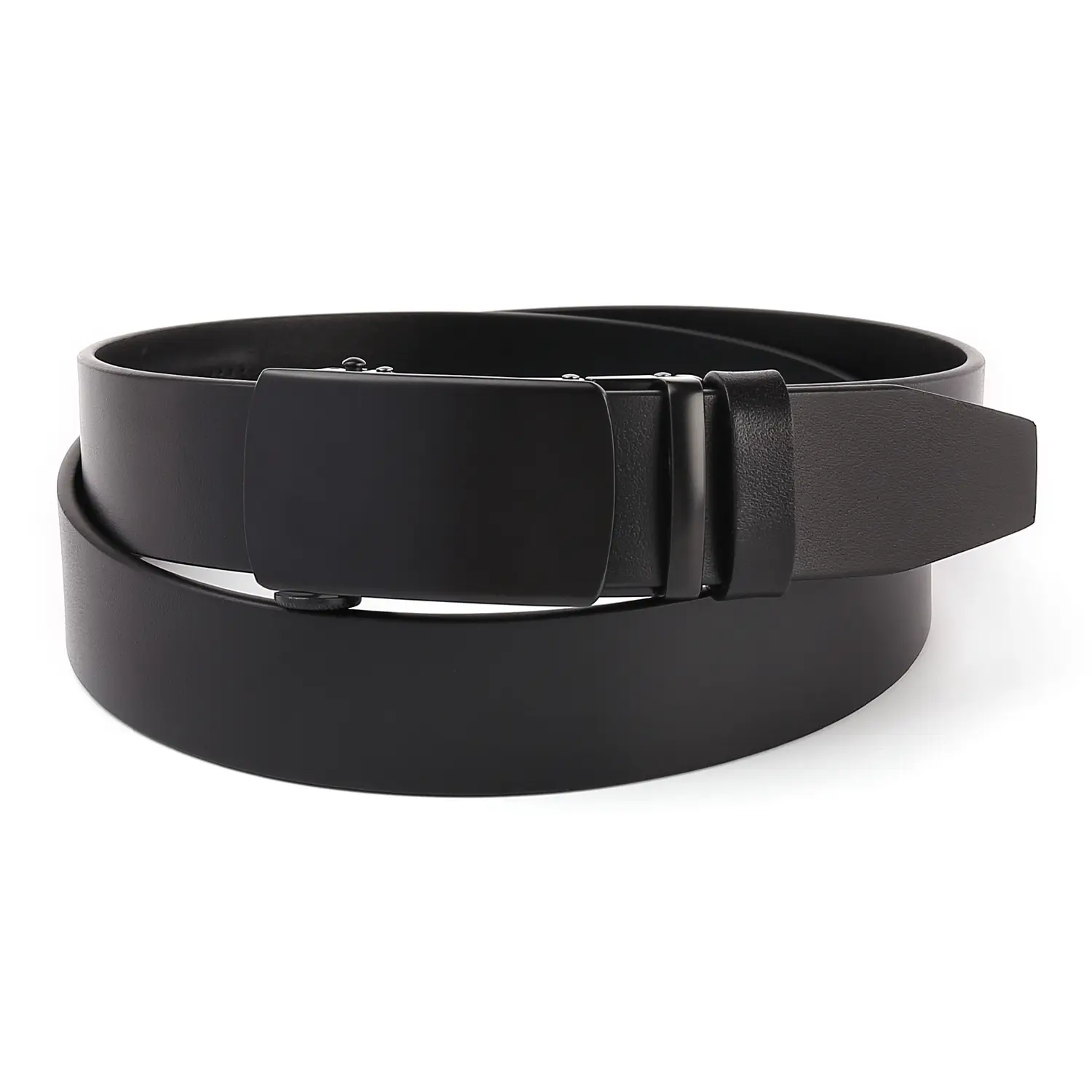 Men's Black Cowhide Belt with Automatic Buckle & Card Slot — feature 7