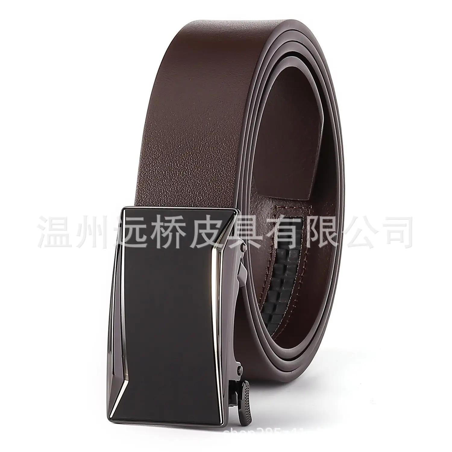Men's Black Cowhide Belt with Automatic Buckle & Card Slot - Image 18