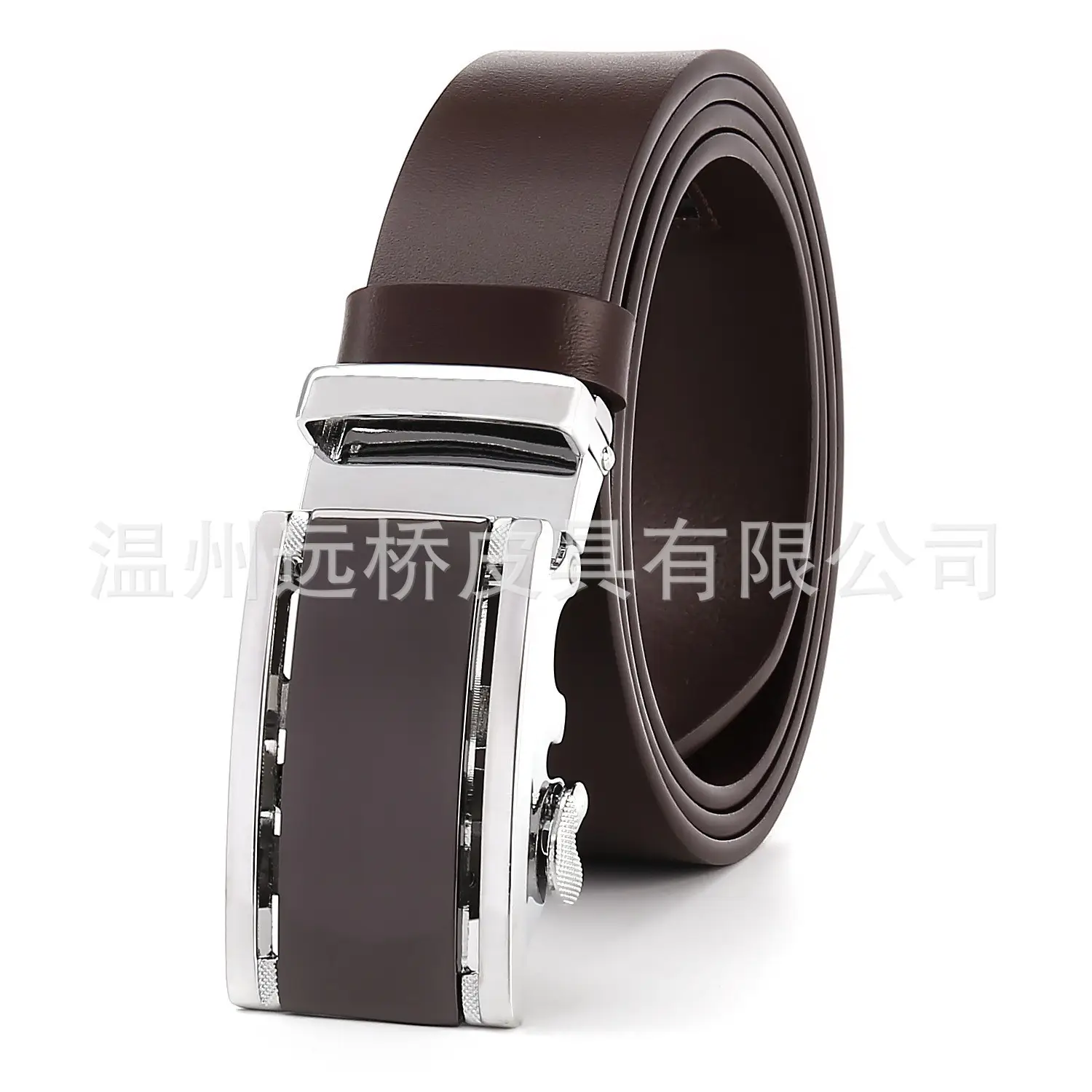 Men's Black Cowhide Belt with Automatic Buckle & Card Slot - Image 20