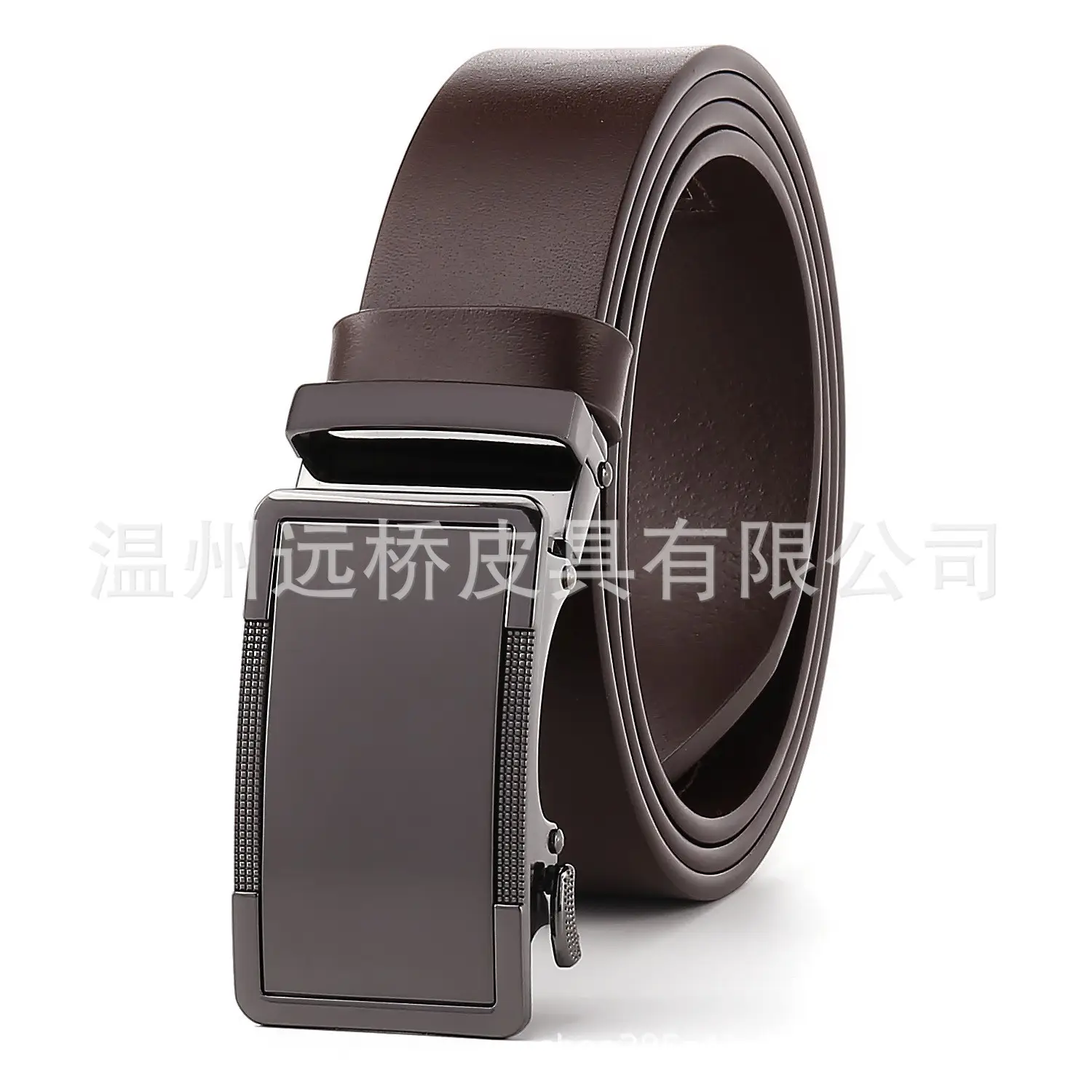 Men's Black Cowhide Belt with Automatic Buckle & Card Slot - Image 8