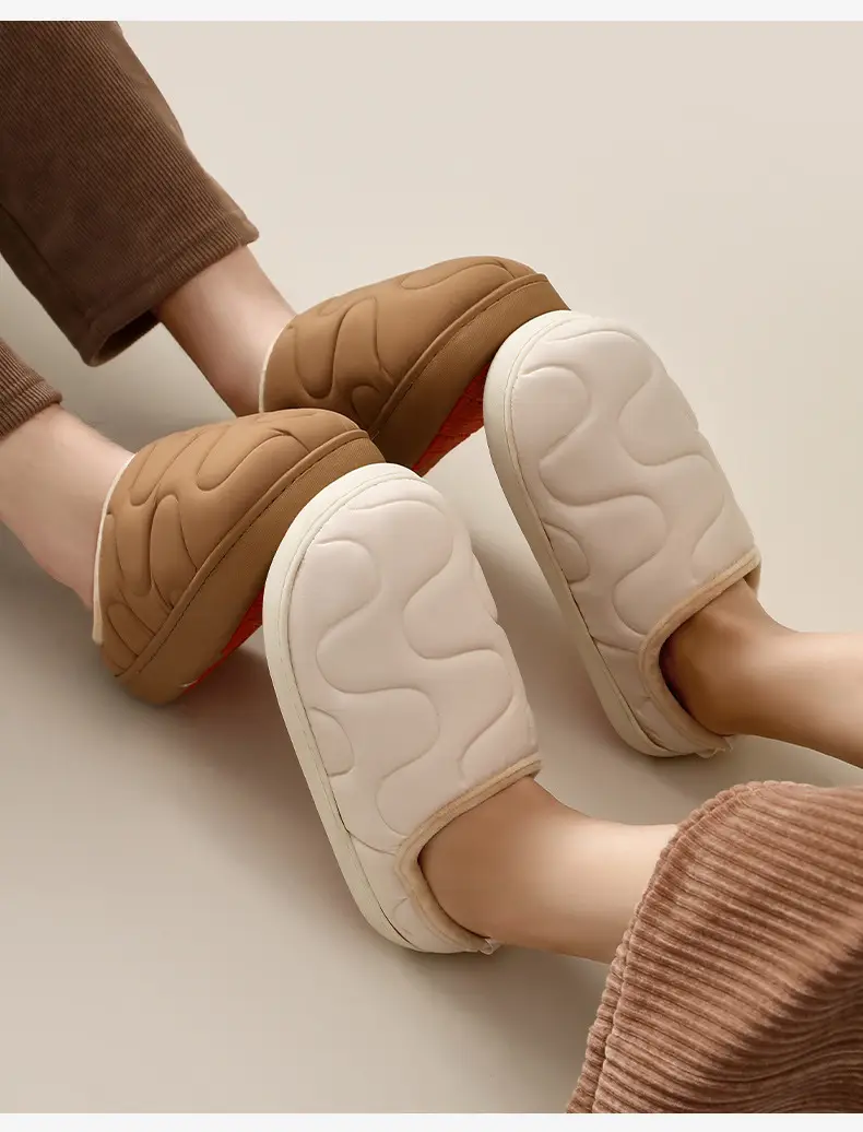 Women's Pink Fleece Lined Slip-On Winter Slippers — feature 16